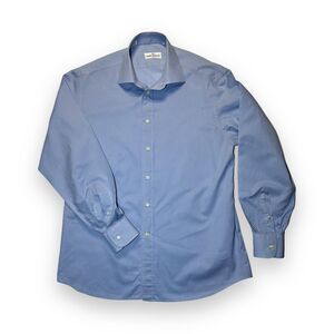 PIERRE BALMAIN Made in Italy Blue Button Up 42 / 16.5 (Sz Large)